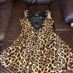 Animal print skater dress